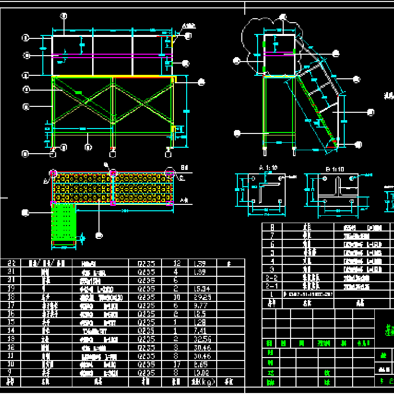 CAD拆图机械设计2D/3D建模出工程图钢结构详图深化算量钣金展开