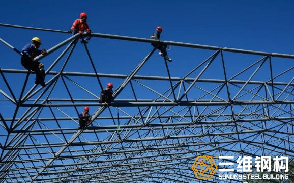 大跨度网架工程施工,网架结构加工厂家-三维钢构_供应产品_山东三维钢
